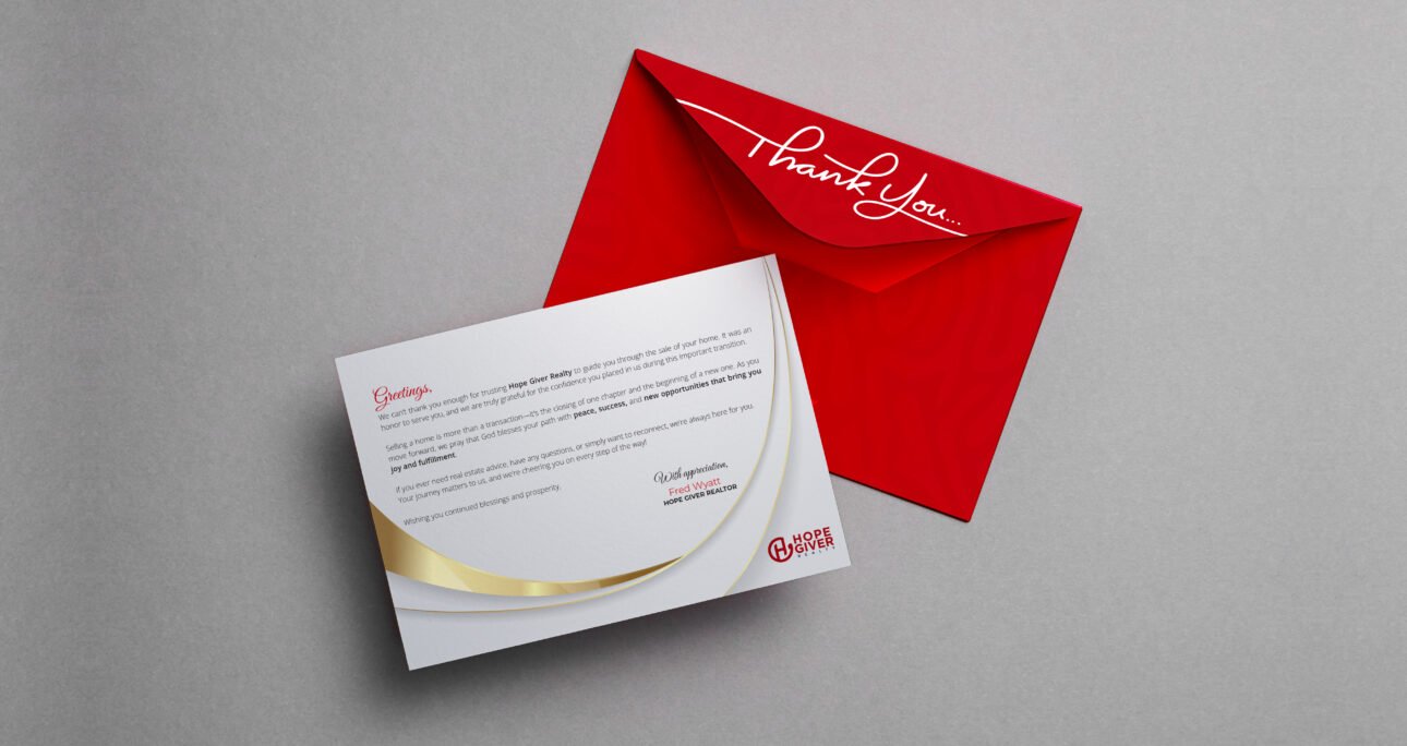 Hope Giver Realty Envelope Design