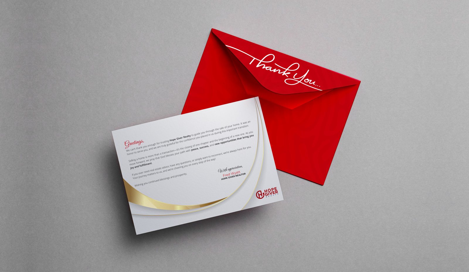 Hope Giver Realty Envelope Design