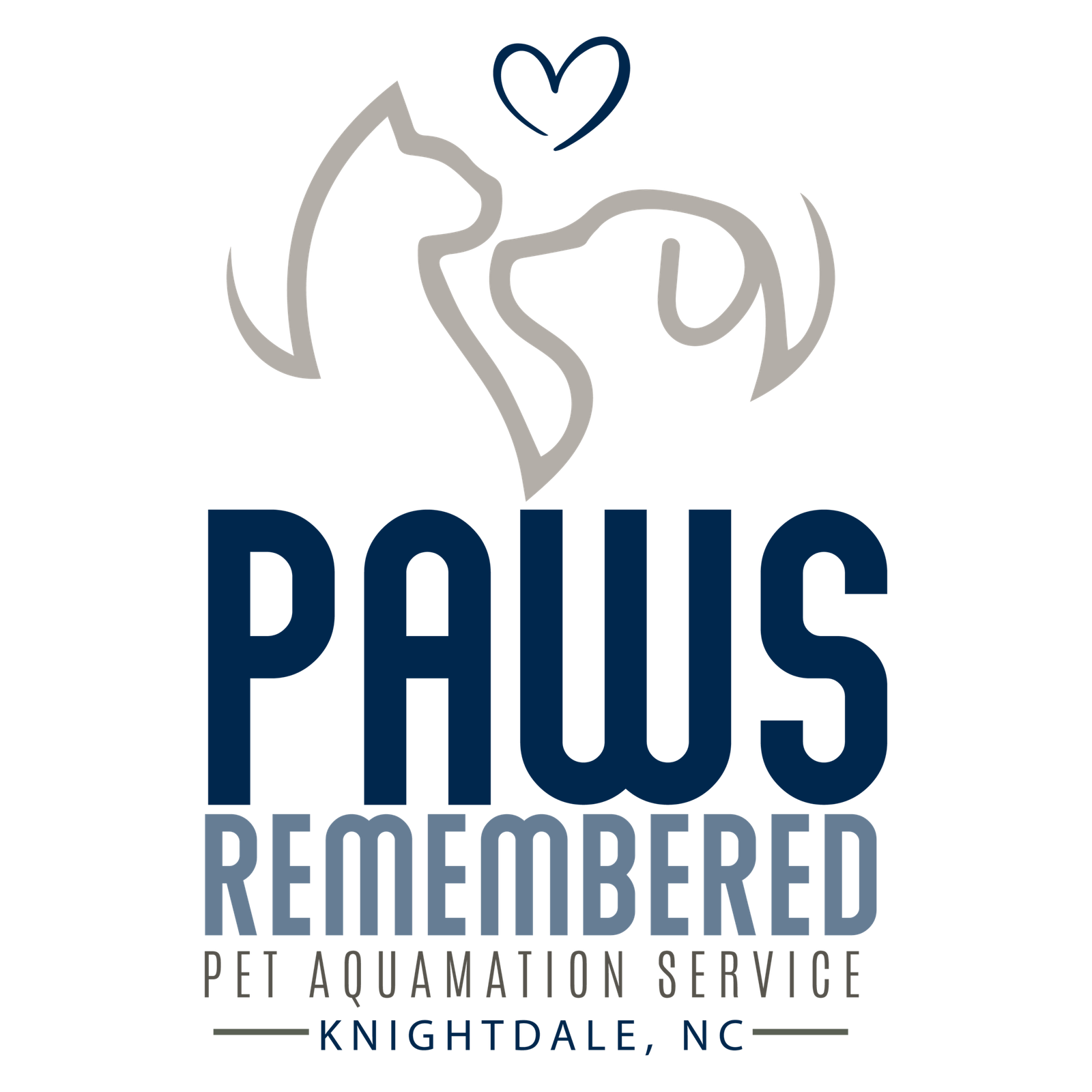 Paws Remembered Pet Aquamation Service, Logo Design