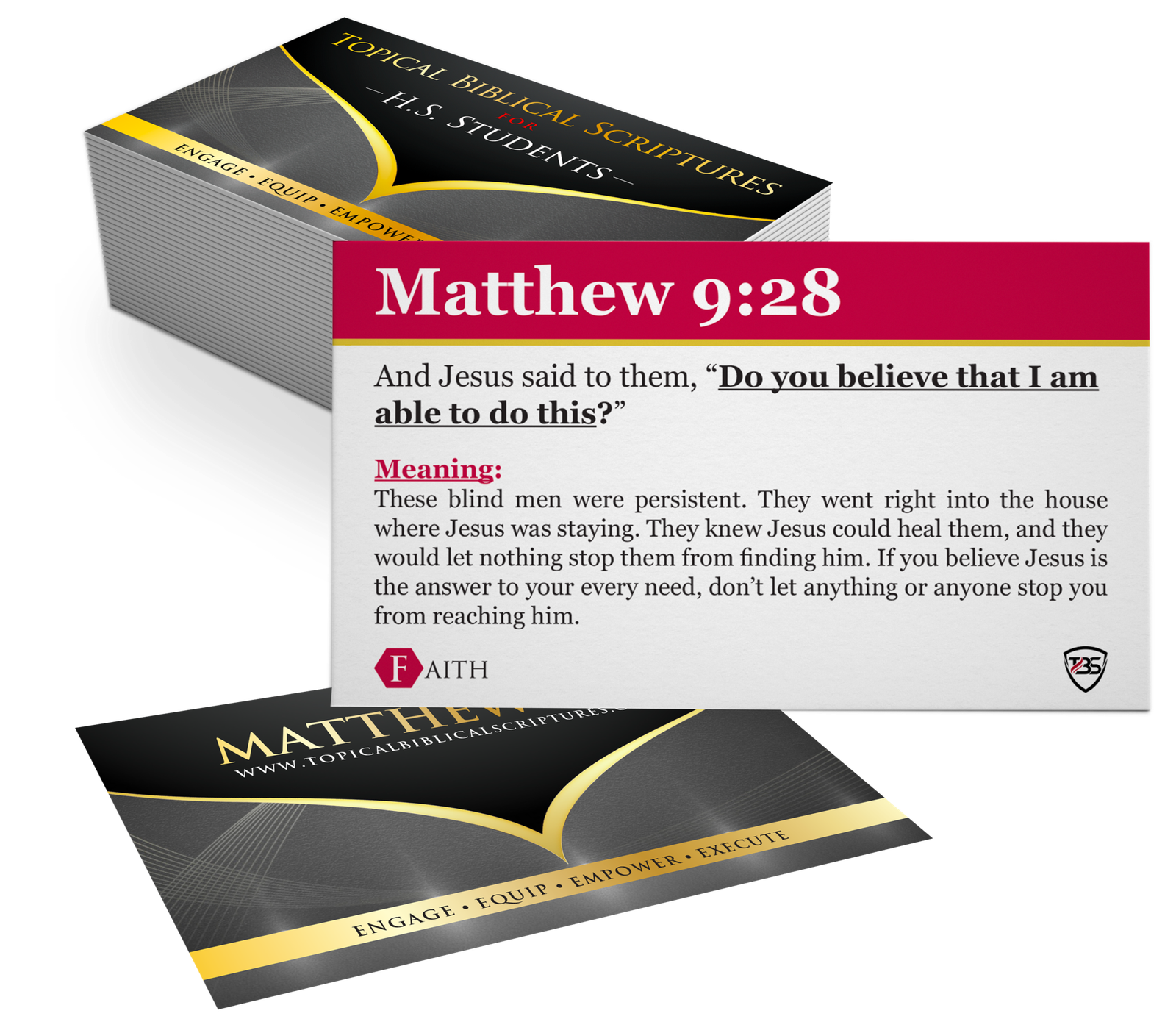 Topical Biblical Scriptures for Entrepreneurs Index Card Design